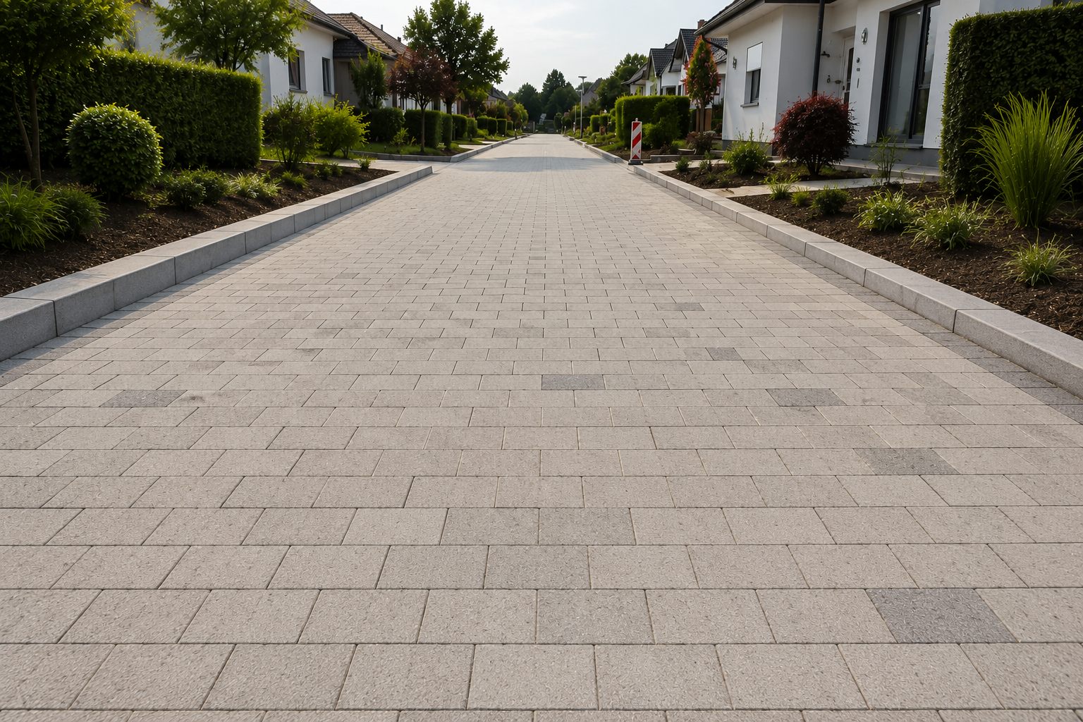Nachher – fertig gepflasterte Fläche